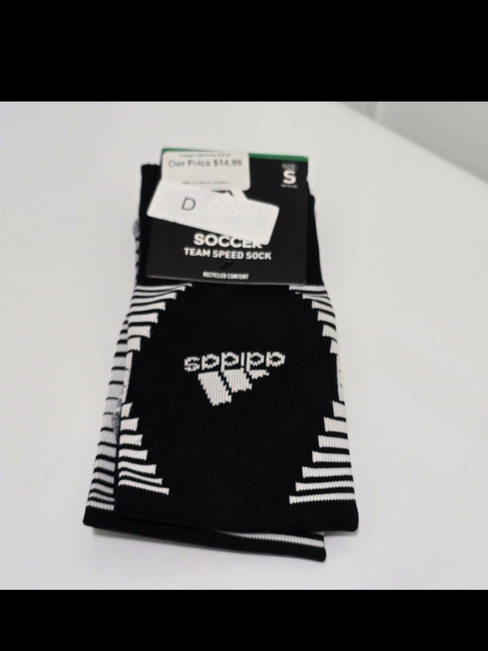 adidas Black and White Team Speed Soccer Socks